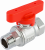 Кран шаровой FAR 1/2", ВР-НР, красн. бабочка, хром Кран шаровой FAR 1/2", ВР-НР, красн. бабочка, хром